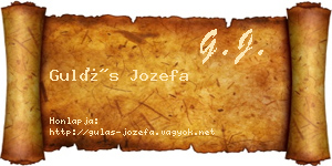 Gulás Jozefa névjegykártya